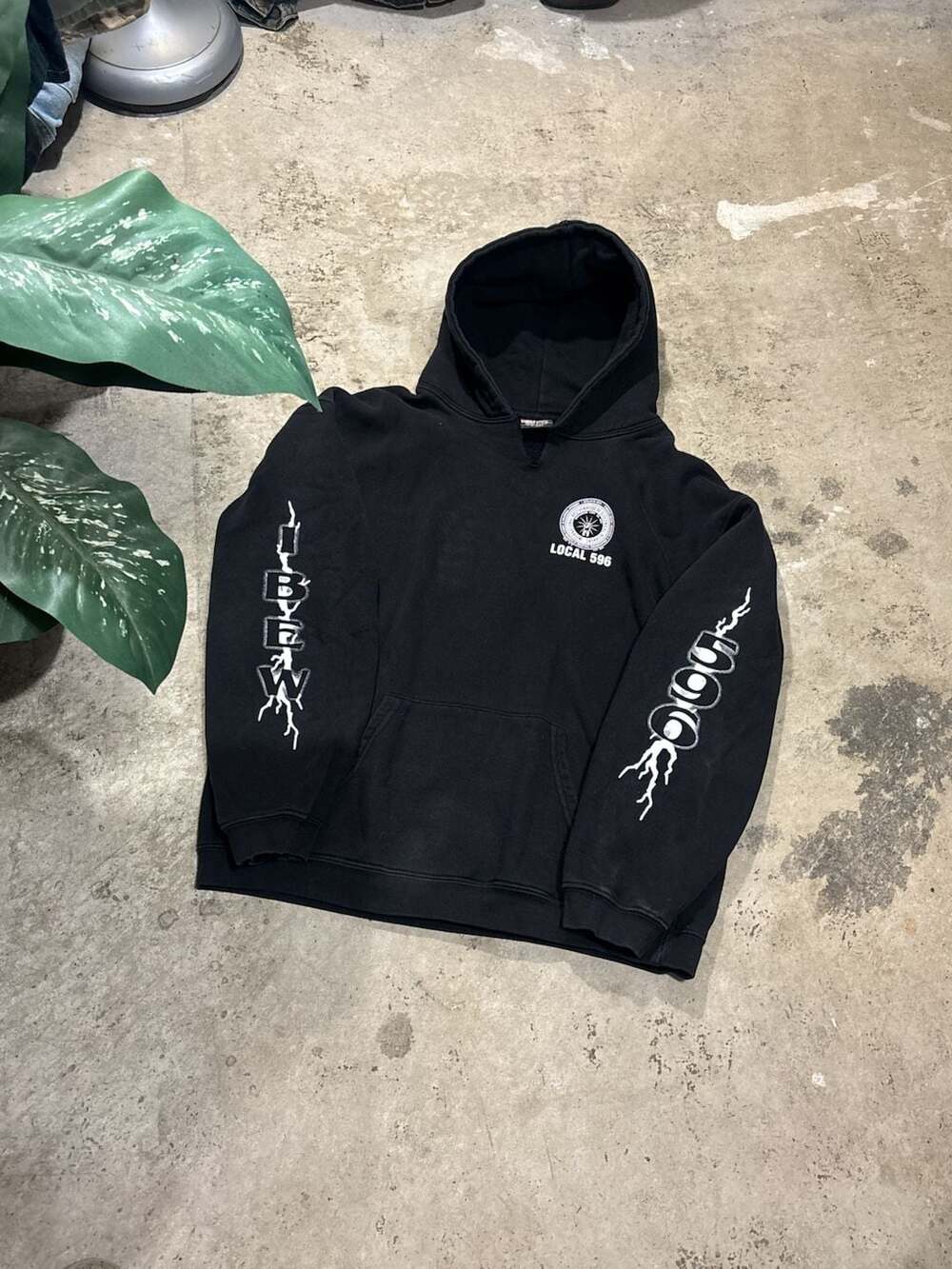 Bayside Lightning Sleeve IBEW Local 596 Electrical Workers Hoodie